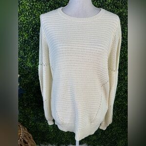 Nwt Hatch Women's Cream Knit the‎ Abigail Sweater